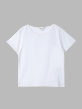 To b. by agnès b. 【Outlet】ロゴフォイルプリントTシャツ ホワイト