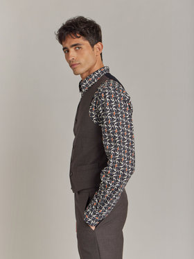 HOMME メンズ 【Outlet】UBO9 GILET ジレ シルバー系その他