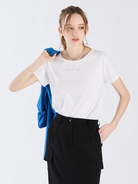 To b. by agnès b. 【Outlet】ロゴフォイルプリントTシャツ ホワイト