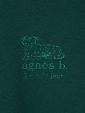 ENFANT ユニセックス キッズ ロゴ コットン 半袖 Tシャツ Agneau グリーン