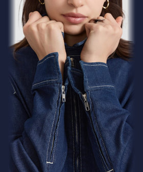 FEMME ウィメンズ デニム ジャケット "Lesley" ネイビー