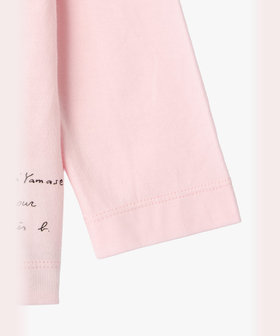 ENFANT ベビー ベビー プリント コットン 長袖 カーディガンプレッション agnes b.×mayumi yamase ピンク