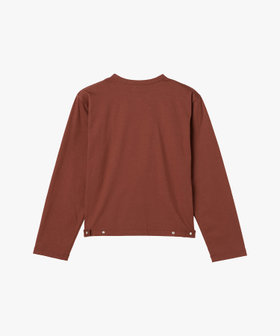 FEMME ウィメンズ オーガニックコットン 長袖 カーディガンプレッション "Le Classique" ブラウン系その他