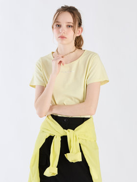 To b. by agnès b. 【Outlet】ロゴフォイルプリントTシャツ イエロー