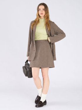 To b. by agnès b. ミックスツイード テーラードジャケット ベージュ