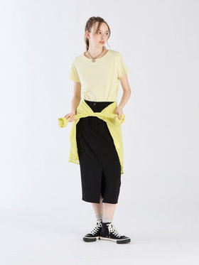 To b. by agnès b. 【Outlet】ロゴフォイルプリントTシャツ イエロー