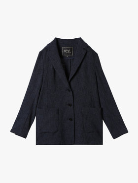 To b. by agnès b. ミックスツイード テーラードジャケット ネイビー