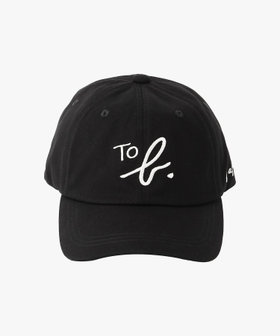 To b. by agnès b. "To b." ビッグロゴ 刺繍 キャップ ブラック