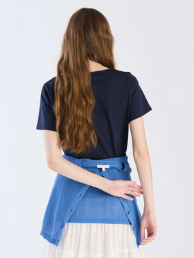 To b. by agnès b. 【Outlet】ロゴフォイルプリントTシャツ ネイビー