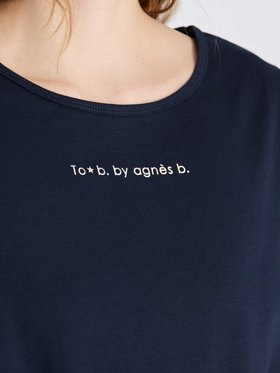To b. by agnès b. 【Outlet】ロゴフォイルプリントTシャツ ネイビー