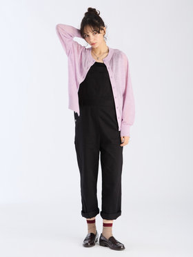 To b. by agnès b. 【Outlet】シアー ラグランスリーブ ニット カーディガン パープル系その他