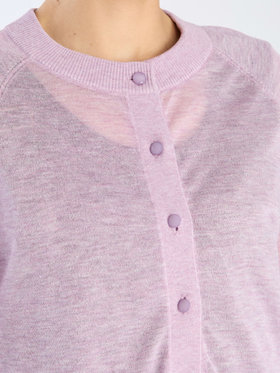 To b. by agnès b. 【Outlet】シアー ラグランスリーブ ニット カーディガン パープル系その他