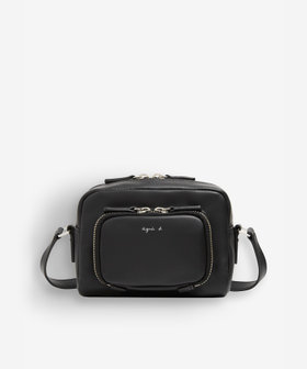 VOYAGE ウィメンズ バッグ＆ウォレット レザーミニショルダーバッグ "angele" NS14E-06 ブラック