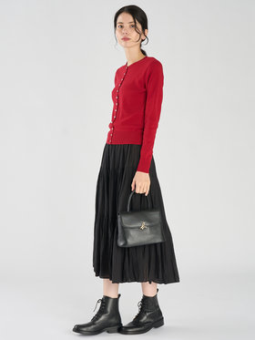 FEMME ウィメンズ コットン 長袖 カーディガンプレッション "Swing Nacre" レッド