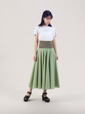 To b. by agnès b. 【Outlet】コットン サーキュラー スカート グリーン系その他