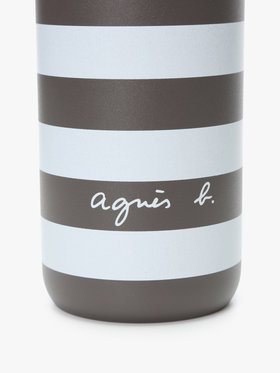 CAFE 【by R 限定品】agnes b. KINTO ロゴ ボーダー タンブラー マルチ