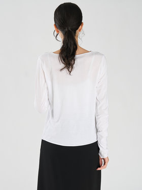 FEMME ウィメンズ J309 TS ロングスリーブコットンTシャツ ホワイト