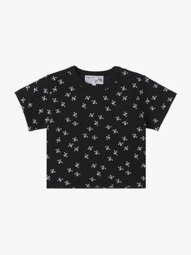 ENFANT ベビー ベビー 総柄プリント オーガニックコットン 半袖Tシャツ ブラック