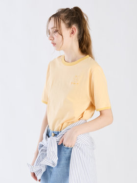 To b. by agnès b. 【Outlet】エンブロイダリーリンガーTシャツ オレンジ系その他
