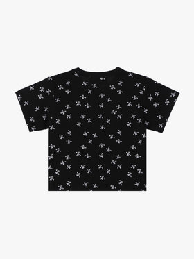 ENFANT ベビー ベビー 総柄プリント オーガニックコットン 半袖Tシャツ ブラック