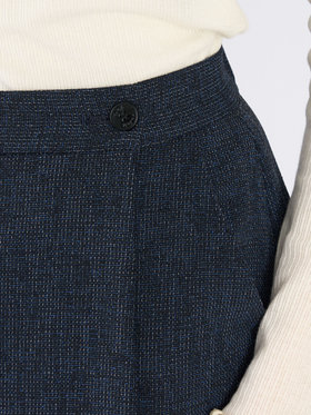 To b. by agnès b. ミックスツイード ラップスカート ネイビー