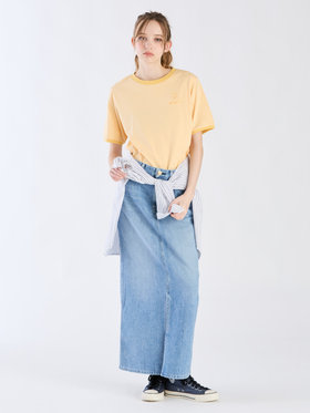 To b. by agnès b. 【Outlet】エンブロイダリーリンガーTシャツ オレンジ系その他