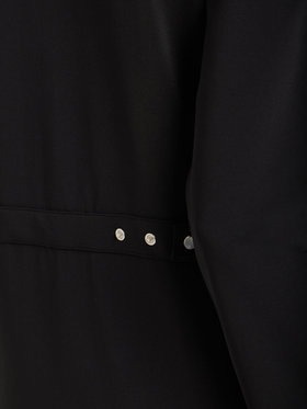 FEMME ウィメンズ ジャージー 7分袖 カーディガンワンピース ブラック