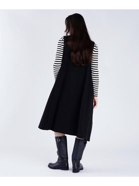 To b. by agnès b. 【Outlet】フロントジッパー ロング ジャンパーワンピース ブラック