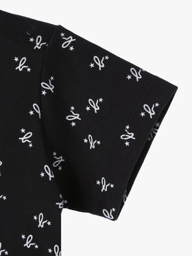 ENFANT ベビー ベビー 総柄プリント オーガニックコットン 半袖Tシャツ ブラック