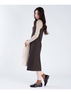 To b. by agnès b. 【Outlet】フロントジッパー ロング ジャンパーワンピース ブラウン