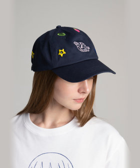 FEMME ウィメンズ SPORT b. 刺繍 コットン キャップ "Jessica Ng" ブルー系その他