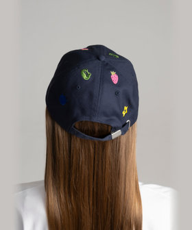 FEMME ウィメンズ SPORT b. 刺繍 コットン キャップ "Jessica Ng" ブルー系その他