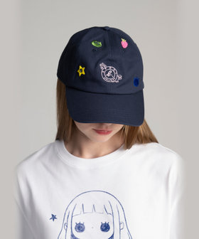 FEMME ウィメンズ SPORT b. 刺繍 コットン キャップ "Jessica Ng" ブルー系その他