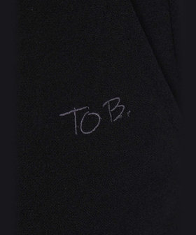To b. by agnès b. ジャージー リラックスド テーパードパンツ ブラック
