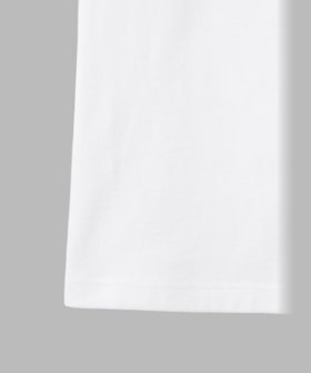 FEMME ウィメンズ "b."ロゴ オーガニックコットン 半袖 Tシャツ "Pulp" ホワイト