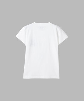 FEMME ウィメンズ "b."ロゴ オーガニックコットン 半袖 Tシャツ "Pulp" ホワイト