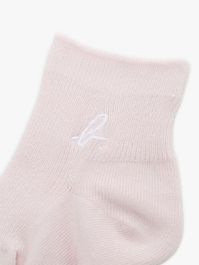 ENFANT ベビー ベビー "b."ロゴ 刺繍 ソックス ピンク