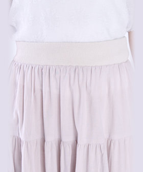 To b. by agnès b. コットン フォーティアード スカート ライトグレー