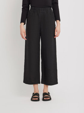 FEMME ウィメンズ リネン ロング ワイドパンツ ”New Moulin” ブラック