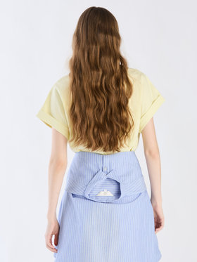 To b. by agnès b. 【Outlet】ロゴ プリント コットン マカロン Tシャツ イエロー