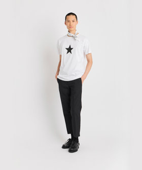 HOMME メンズ メンズ アイコニック プリント コットン 半袖 Tシャツ "Etoile" ホワイト