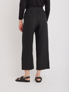 FEMME ウィメンズ リネン ロング ワイドパンツ ”New Moulin” ブラック