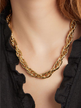 FEMME ウィメンズ チェーン ネックレス ”Esther” ゴールド