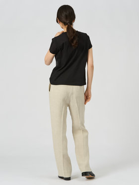 FEMME ウィメンズ アイコニック コットン 半袖 Tシャツ ”Point d'ironie” ブラック