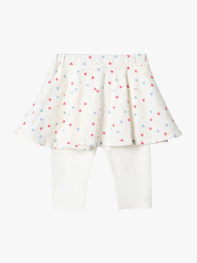 ENFANT ベビー ベビー マルチカラー コットン フレア スカート ホワイト