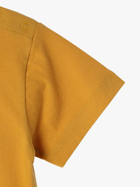 ENFANT ベビー ベビー ロゴ コットン 半袖 Tシャツ Agneau マスタード
