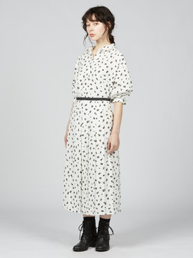 To b. by agnès b. 【Outlet】【セットアップ対応商品】トゥービーモノグラムプルスカート ホワイト