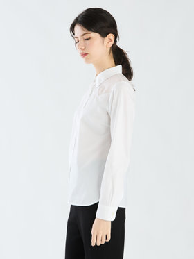 FEMME ウィメンズ コットンギャバジン カウボーイシャツ "Givre" ホワイト