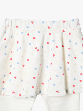 ENFANT ベビー ベビー マルチカラー コットン フレア スカート ホワイト