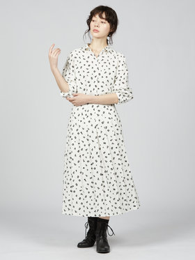 To b. by agnès b. 【Outlet】【セットアップ対応商品】トゥービーモノグラムプルスカート ホワイト